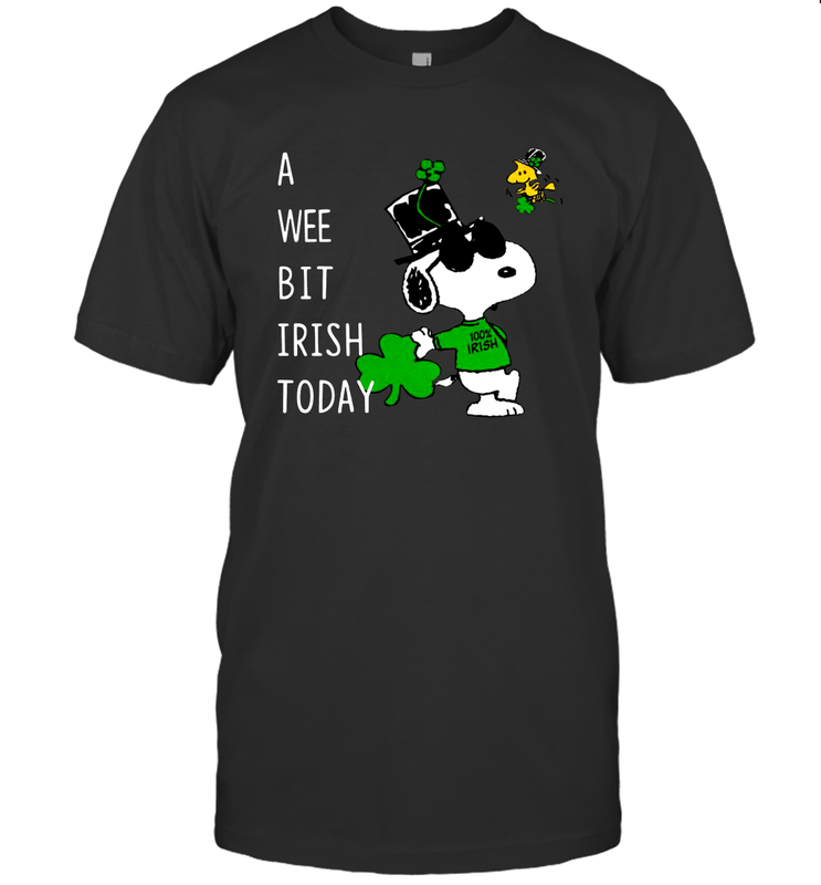 Snoopy A Wee Bit Irish Today Men's T-Shirt - nikotee Snoopy A Wee Bit Irish Today Men's T-Shirt - nikotee