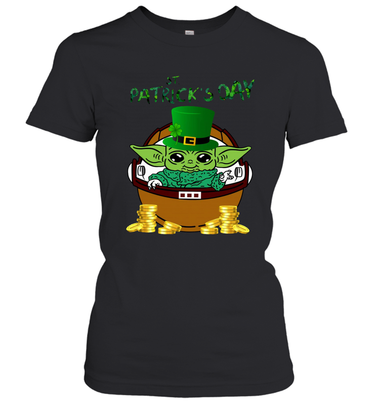 Baby Yoda The Mandalorian Happy St Patrick's Day Women's T-Shirt - nikotee Baby Yoda The Mandalorian Happy St Patrick's Day Women's T-Shirt - nikotee
