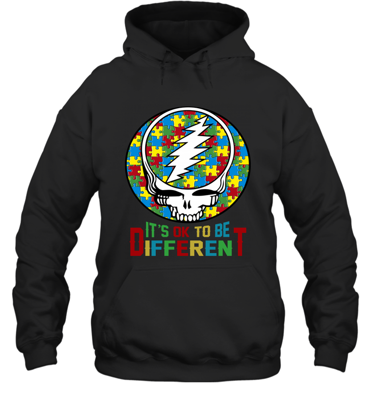 Skull Autism Its Ok To Be Different Hoodie - nikotee Skull Autism Its Ok To Be Different Hoodie - nikotee