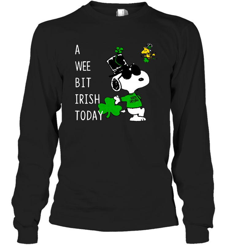 Snoopy A Wee Bit Irish Today Long Sleeve T-Shirt - nikotee Snoopy A Wee Bit Irish Today Long Sleeve T-Shirt - nikotee