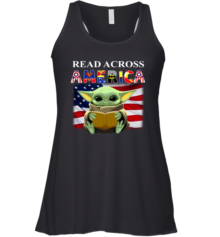Baby Yoda Read Across America Racerback Tank - nikotee Baby Yoda Read Across America Racerback Tank - nikotee