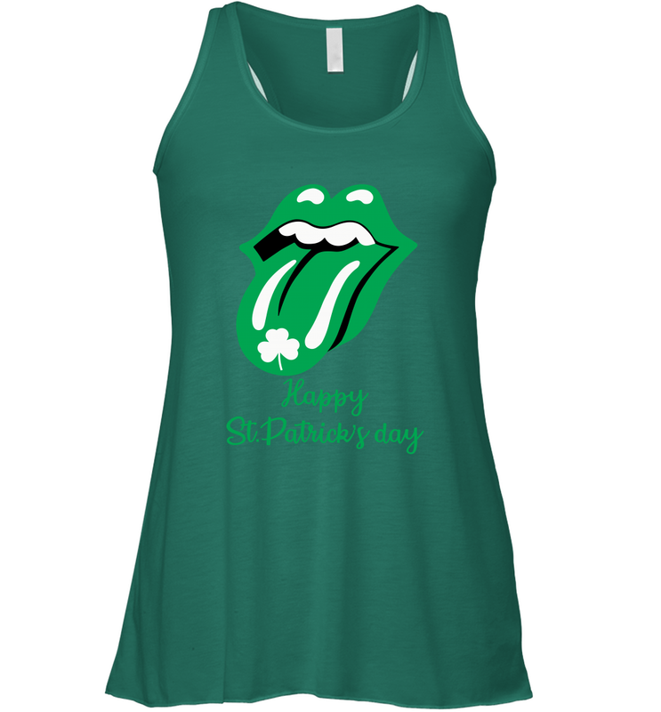 Happy St. Patrick's day Rolling Stones Racerback Tank - nikotee Happy St. Patrick's day Rolling Stones Racerback Tank - nikotee