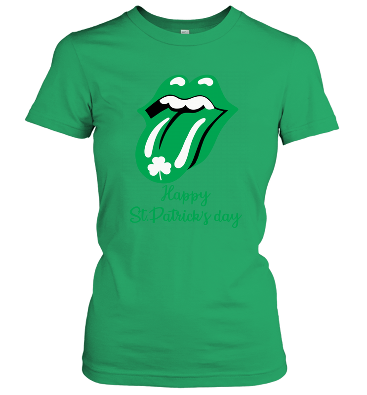 Happy St. Patrick's day Rolling Stones Women's T-Shirt - nikotee Happy St. Patrick's day Rolling Stones Women's T-Shirt - nikotee
