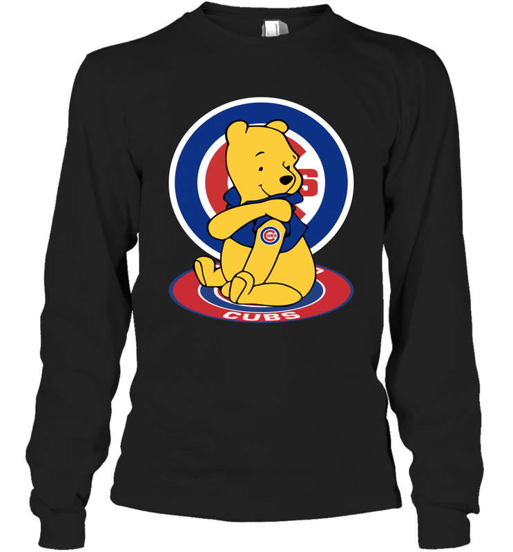 Pooh tattoos Chicago Cubs Long Sleeve T-Shirt - nikotee Pooh tattoos Chicago Cubs Long Sleeve T-Shirt - nikotee
