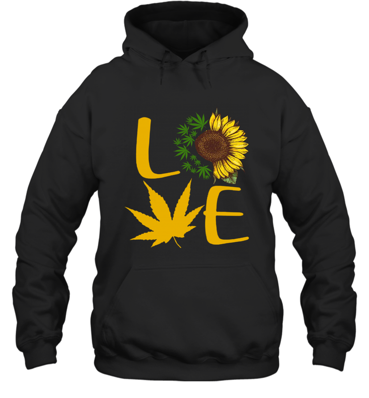 Love Sunflower and Weed Cannabis Hoodie - nikotee Love Sunflower and Weed Cannabis Hoodie - nikotee