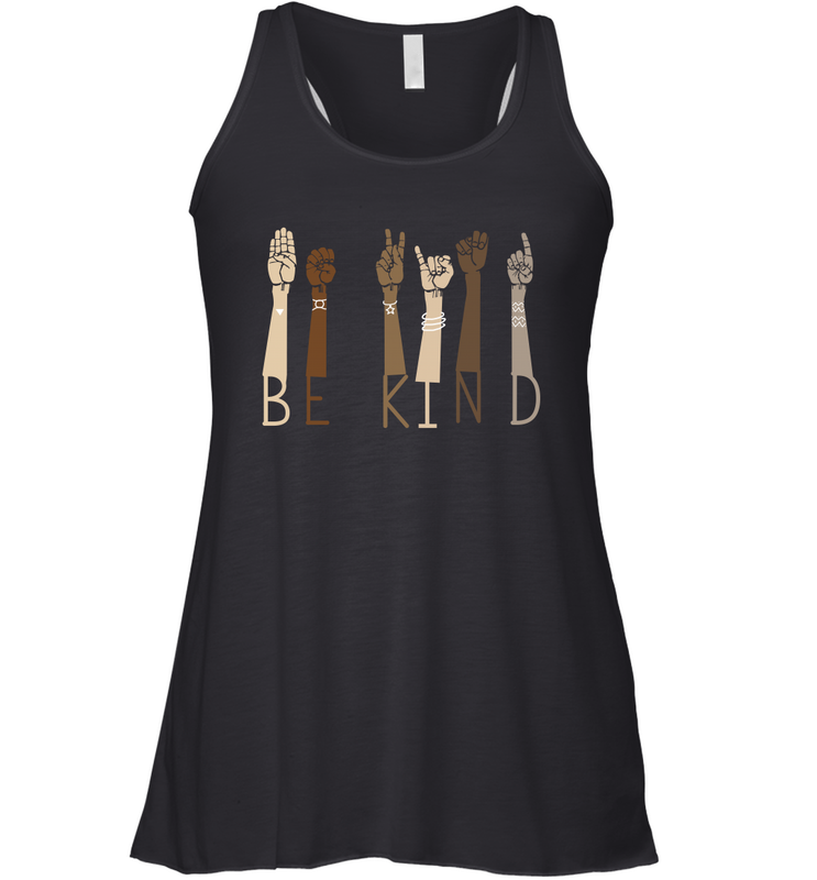 Sign Language be Kind Racerback Tank - nikotee Sign Language be Kind Racerback Tank - nikotee