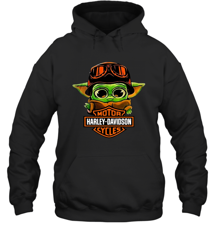 Star Wars Baby Yoda Motor Harley Davidson Cycles Hoodie - nikotee Star Wars Baby Yoda Motor Harley Davidson Cycles Hoodie - nikotee