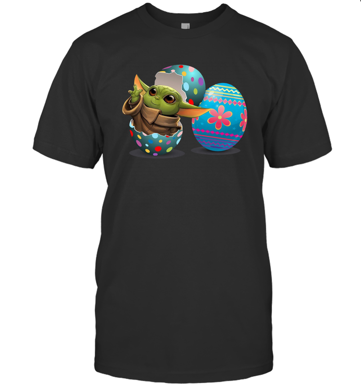 Easter Eggs Baby Yoda Men's T-Shirt - nikotee Easter Eggs Baby Yoda Men's T-Shirt - nikotee