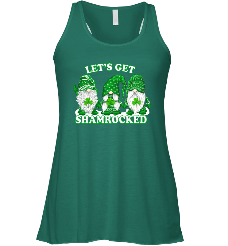 Gnomes let's get shamrocked St. Patrick's day Racerback Tank - nikotee Gnomes let's get shamrocked St. Patrick's day Racerback Tank - nikotee