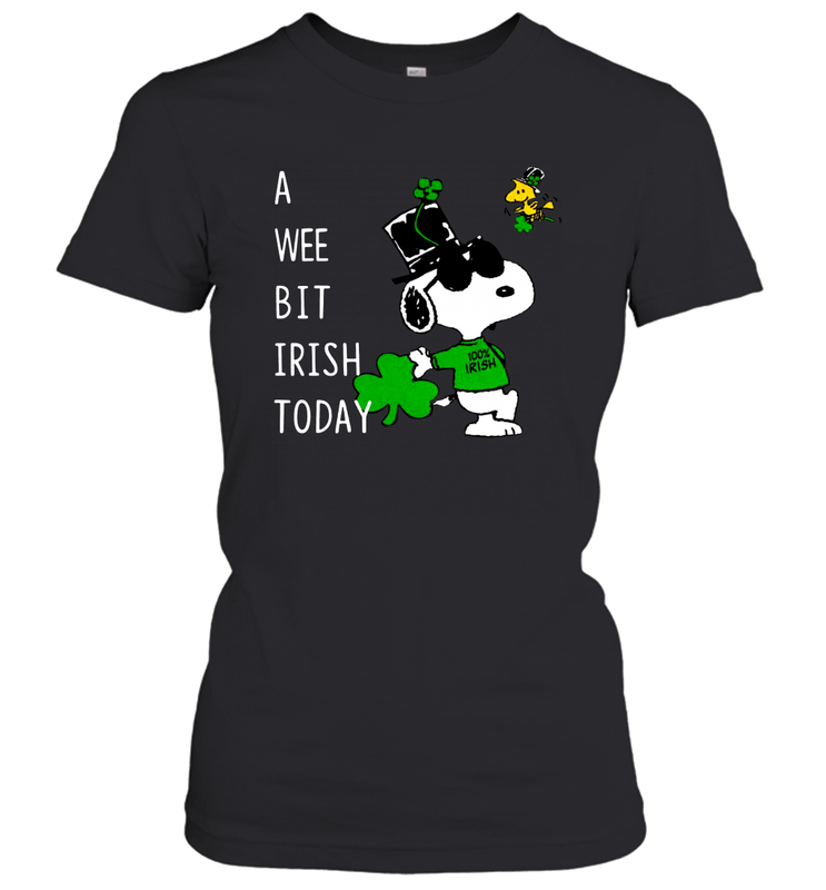 Snoopy A Wee Bit Irish Today Women's T-Shirt - nikotee Snoopy A Wee Bit Irish Today Women's T-Shirt - nikotee