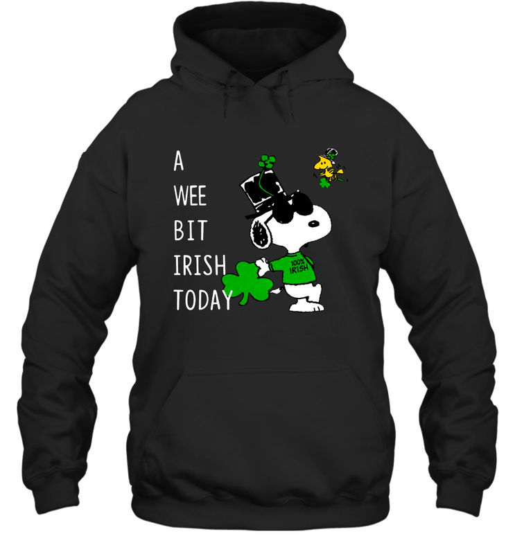 Snoopy A Wee Bit Irish Today Hoodie - nikotee Snoopy A Wee Bit Irish Today Hoodie - nikotee