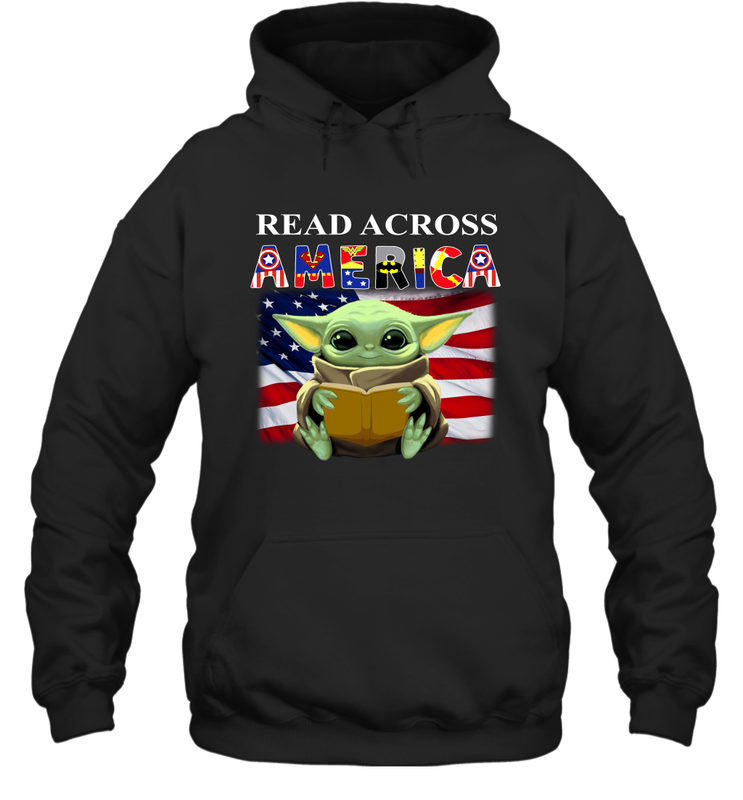 Baby Yoda Read Across America Hoodie - nikotee Baby Yoda Read Across America Hoodie - nikotee