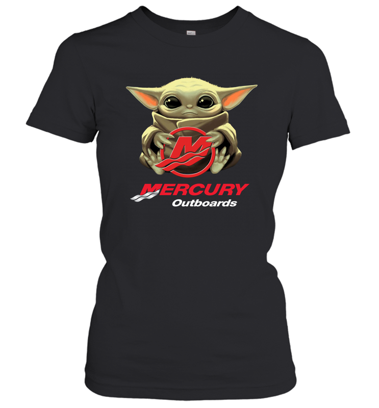Baby Yoda Hug Mercury Outboards Women's T-Shirt - nikotee Baby Yoda Hug Mercury Outboards Women's T-Shirt - nikotee