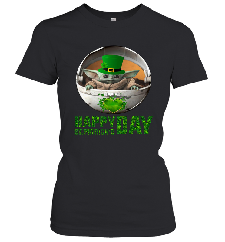 Baby Yoda Happy St Patrick's Day Women's T-Shirt - nikotee Baby Yoda Happy St Patrick's Day Women's T-Shirt - nikotee