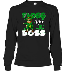 St Patrick's day Leprechaun floss like a boss Long Sleeve T-Shirt - nikotee