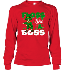 St Patrick's day Leprechaun floss like a boss Long Sleeve T-Shirt - nikotee