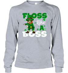 St Patrick's day Leprechaun floss like a boss Long Sleeve T-Shirt - nikotee