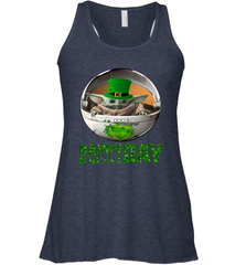 Baby Yoda Happy St Patrick's Day Racerback Tank - nikotee