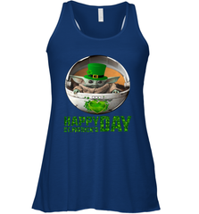 Baby Yoda Happy St Patrick's Day Racerback Tank - nikotee
