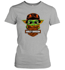 Star Wars Baby Yoda Motor Harley Davidson Cycles Women's T-Shirt - nikotee