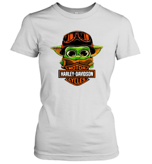 Star Wars Baby Yoda Motor Harley Davidson Cycles Women's T-Shirt - nikotee