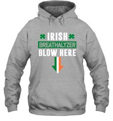 St Patricks Day Shamrock Irish Breathalyzer Blow Here Hoodie - nikotee