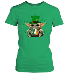 Baby Yoda Hug St Patrick's Day Women's T-Shirt - nikotee