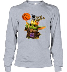 Star Wars Baby Yoda King Black Mamba Bryant 24 Long Sleeve T-Shirt - nikotee