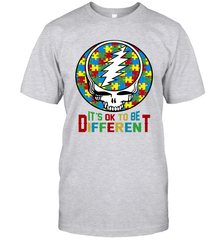 Skull Autism Its Ok To Be Different Men's T-Shirt - nikotee