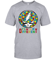 Skull Autism Its Ok To Be Different Men's T-Shirt - nikotee