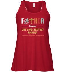 Mavel Avenger Fathor like a Dad just way mightier Racerback Tank - nikotee