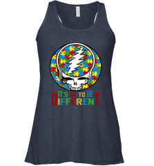 Skull Autism Its Ok To Be Different Racerback Tank - nikotee