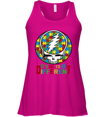 Skull Autism Its Ok To Be Different Racerback Tank - nikotee