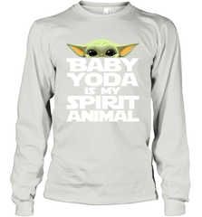 Baby Yoda Is My Spirit Animal Long Sleeve T-Shirt - nikotee