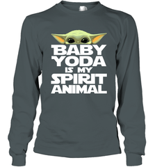 Baby Yoda Is My Spirit Animal Long Sleeve T-Shirt - nikotee