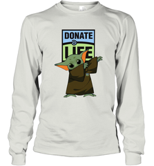 Baby Yoda Dabbing Donate Life Long Sleeve T-Shirt - nikotee