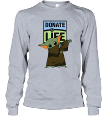 Baby Yoda Dabbing Donate Life Long Sleeve T-Shirt - nikotee