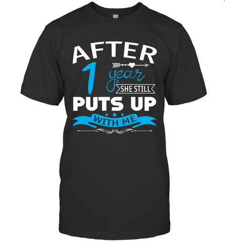 1st Wedding Anniversary Shirt For Husband Unisex T-Shir - nikotee