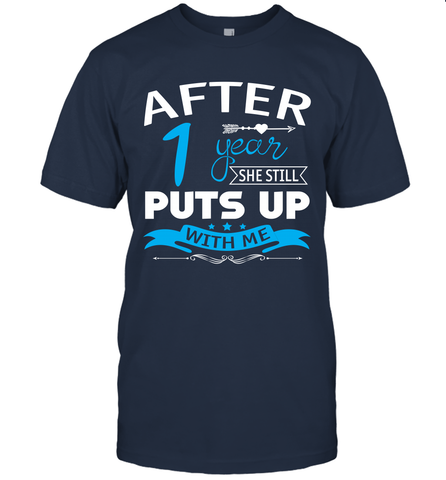 1st Wedding Anniversary Shirt For Husband Unisex T-Shir - nikotee