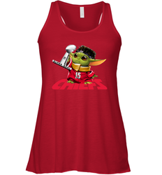 Kansas City Chiefs Baby Yoda Patrick Mahomes Racerback Tank - nikotee