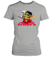 Kansas City Chiefs Baby Yoda Patrick Mahomes Women's T-Shirt - nikotee