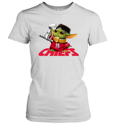 Kansas City Chiefs Baby Yoda Patrick Mahomes Women's T-Shirt - nikotee