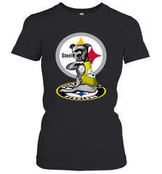 Pitbull Rottweiler I Love Pittsburgh Steelers Women's T-Shirt - nikotee