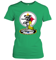 Pitbull Rottweiler I Love Pittsburgh Steelers Women's T-Shirt - nikotee