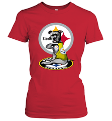 Pitbull Rottweiler I Love Pittsburgh Steelers Women's T-Shirt - nikotee