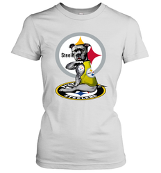 Pitbull Rottweiler I Love Pittsburgh Steelers Women's T-Shirt - nikotee