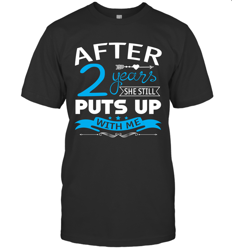 2nd Wedding Anniversary Shirt For Husband Unisex T-Shir - nikotee