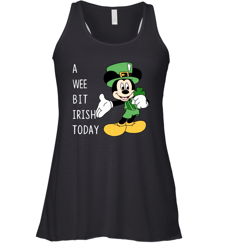 Mickey's Mouse A Wee Bit Irish Today Racerback Tank - nikotee