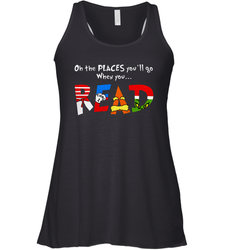 Oh the places you'll go when you read Dr Seuss Grinch Racerback Tank - nikotee