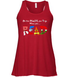 Oh the places you'll go when you read Dr Seuss Grinch Racerback Tank - nikotee